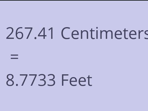 267.41 CM TO FEET