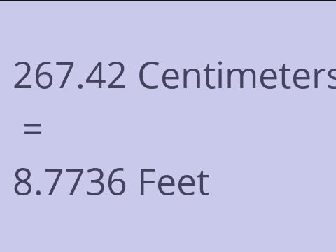 267.42 CM TO FEET