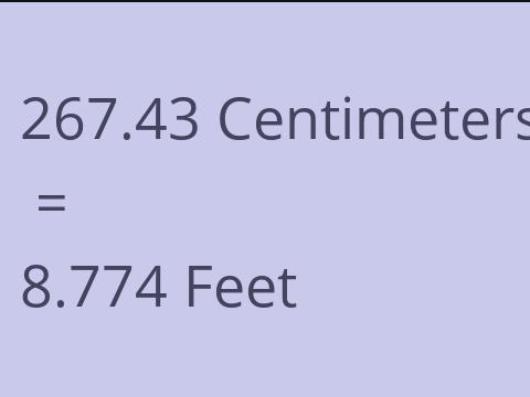 267.43 CM TO FEET