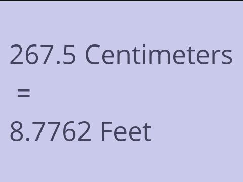 267.5 CM TO FEET