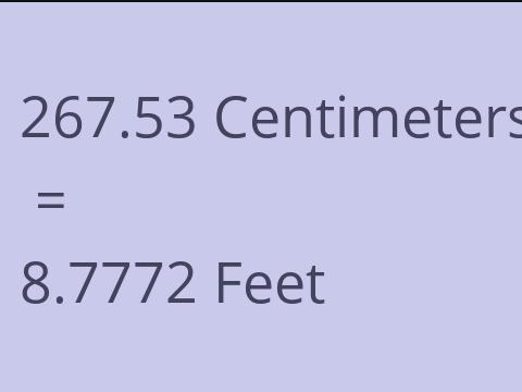 267.53 CM TO FEET