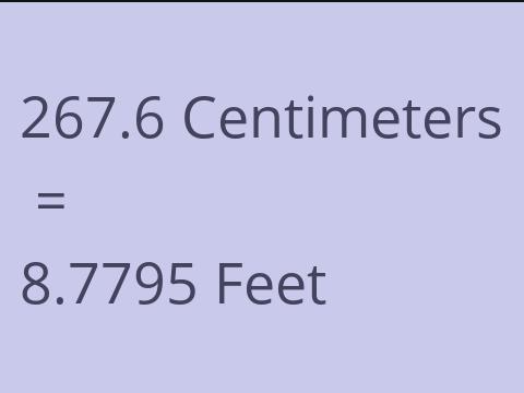 267.6 CM TO FEET