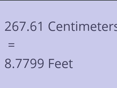 267.61 CM TO FEET