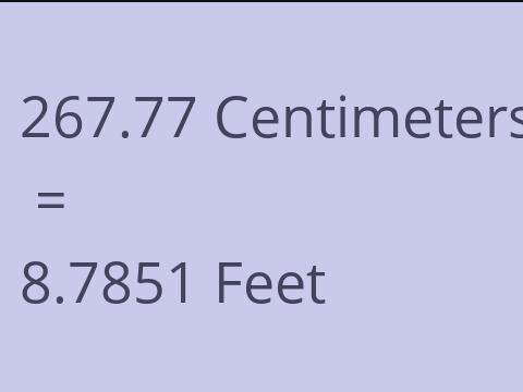 267.77 CM TO FEET