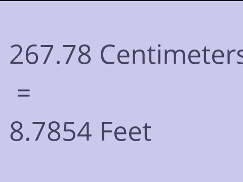 267.78 CM TO FEET