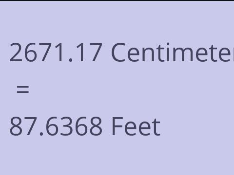 2671.17 CM TO FEET