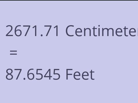 2671.71 CM TO FEET