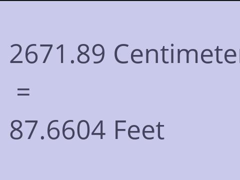 2671.89 CM TO FEET