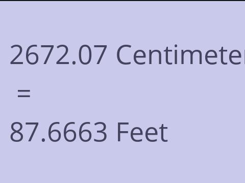 2672.07 CM TO FEET