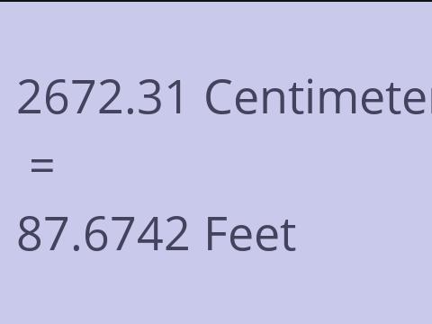 2672.31 CM TO FEET