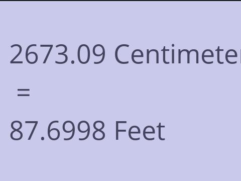 2673.09 CM TO FEET