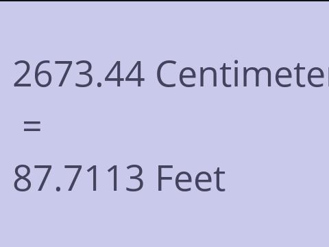 2673.44 CM TO FEET