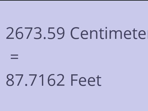 2673.59 CM TO FEET