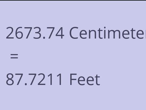 2673.74 CM TO FEET