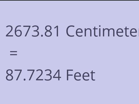 2673.81 CM TO FEET