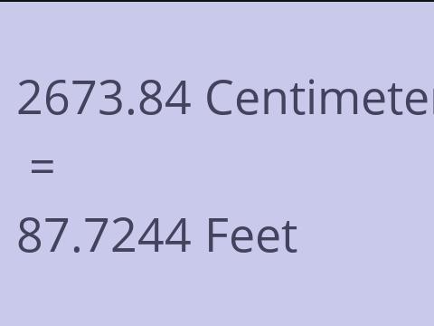 2673.84 CM TO FEET