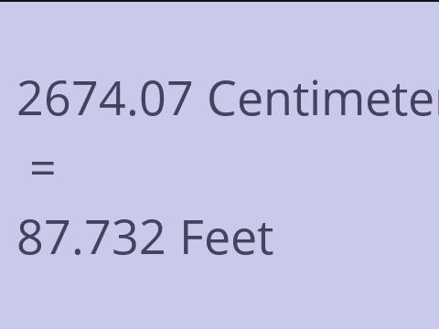 2674.07 CM TO FEET