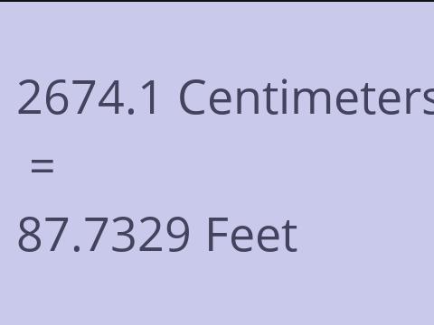 2674.1 CM TO FEET