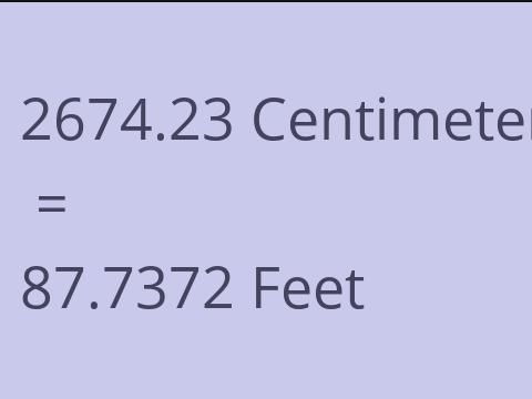2674.23 CM TO FEET