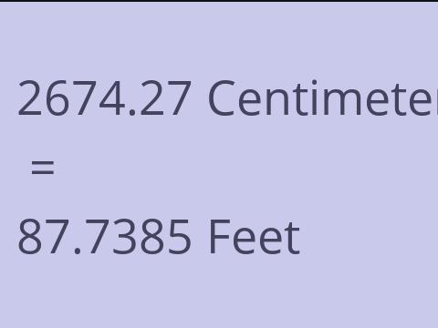 2674.27 CM TO FEET