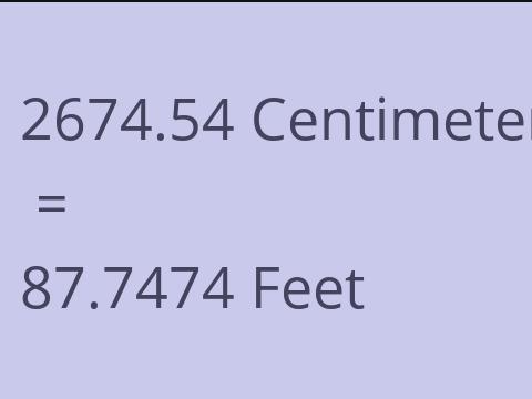 2674.54 CM TO FEET