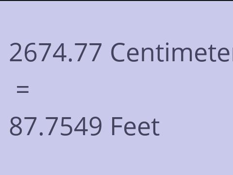 2674.77 CM TO FEET