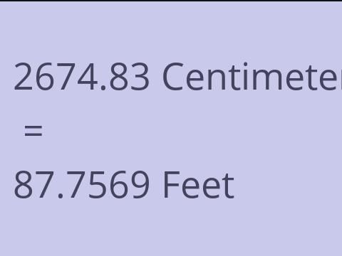 2674.83 CM TO FEET