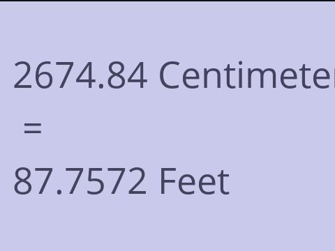 2674.84 CM TO FEET