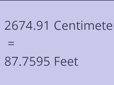 2674.91 CM TO FEET