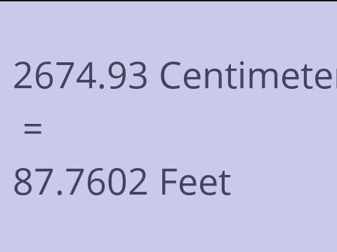 2674.93 CM TO FEET