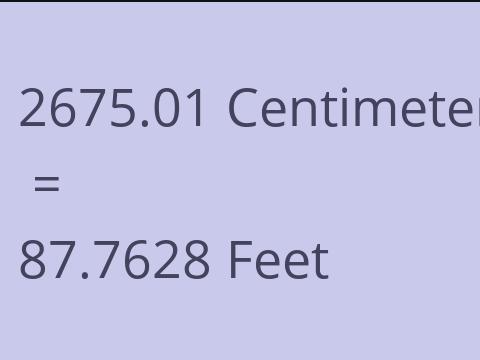 2675.01 CM TO FEET