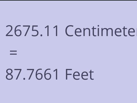 2675.11 CM TO FEET