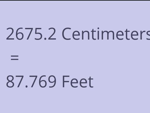 2675.2 CM TO FEET
