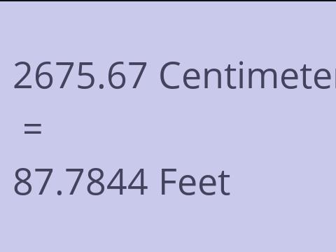 2675.67 CM TO FEET
