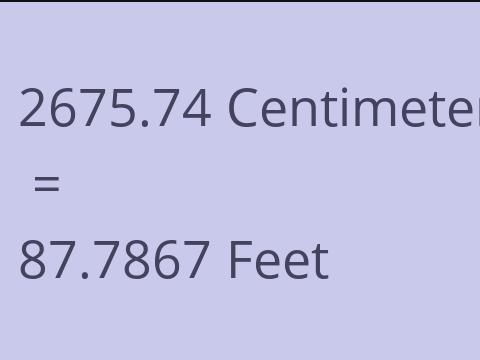 2675.74 CM TO FEET