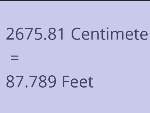 2675.81 CM TO FEET