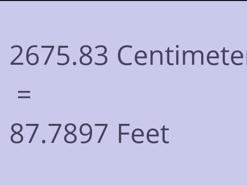 2675.83 CM TO FEET