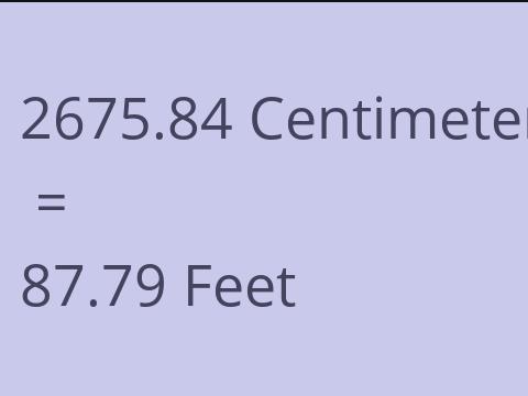 2675.84 CM TO FEET