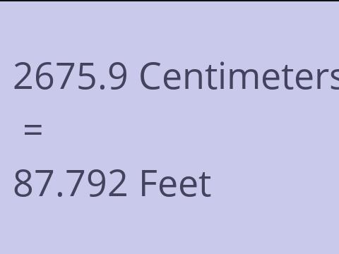 2675.9 CM TO FEET