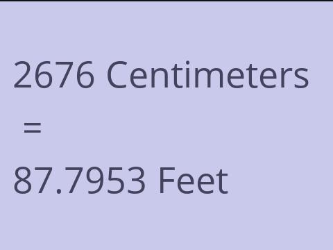 2676 CM TO FEET