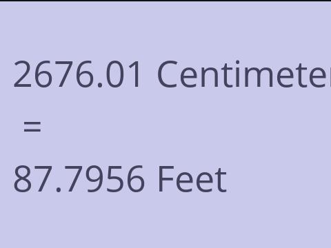 2676.01 CM TO FEET