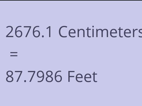 2676.1 CM TO FEET