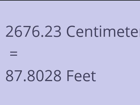 2676.23 CM TO FEET