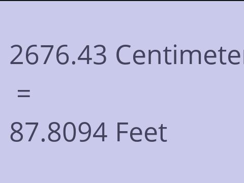 2676.43 CM TO FEET