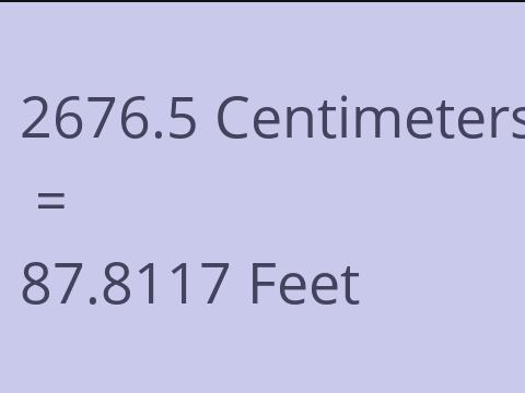 2676.5 CM TO FEET