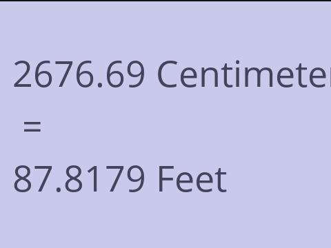 2676.69 CM TO FEET