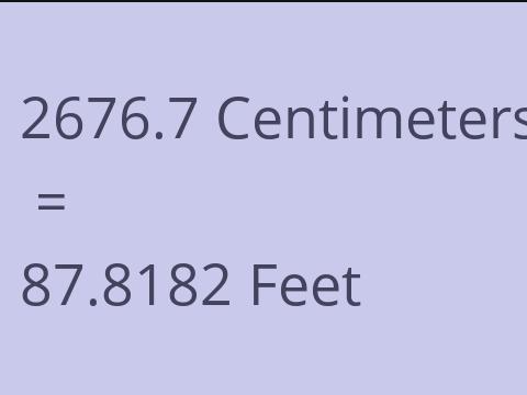 2676.7 CM TO FEET