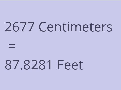 2677 CM TO FEET