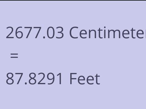 2677.03 CM TO FEET