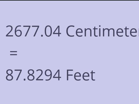 2677.04 CM TO FEET